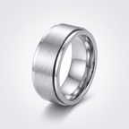 Bague Anti-Stress Homme en Acier Inoxydable