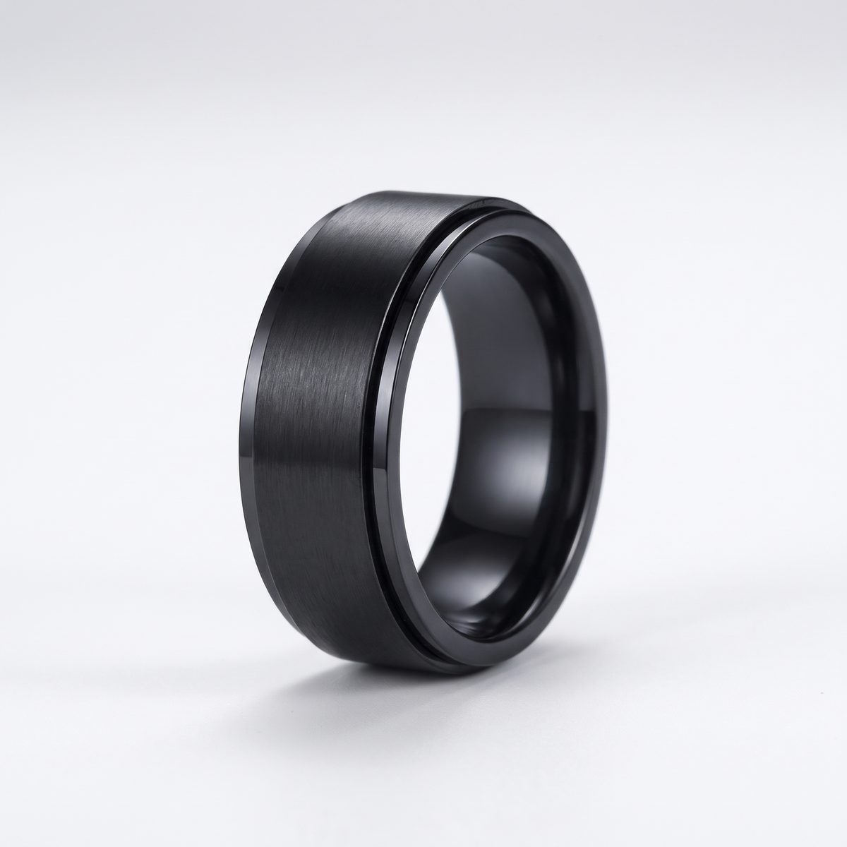 Bague Anti-Stress Homme en Acier Inoxydable