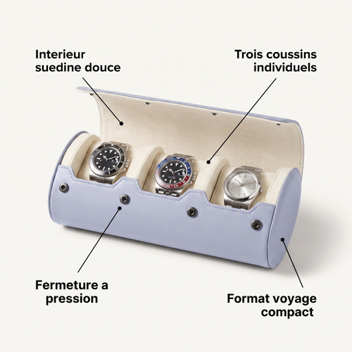 Étui à montres en cuir