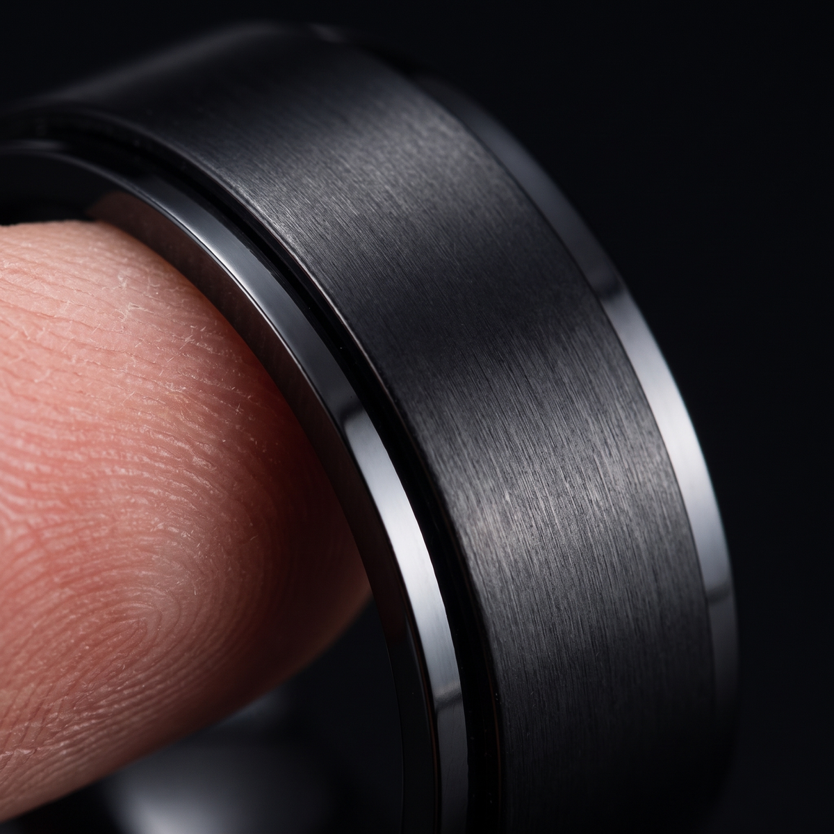 Bague Anti-Stress Homme en Acier Inoxydable