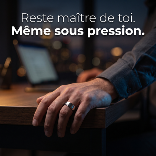 Bague Anti-Stress Homme en Acier Inoxydable