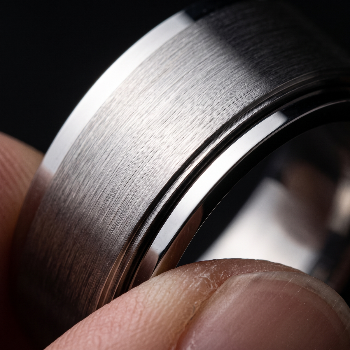 Bague Anti-Stress Homme en Acier Inoxydable