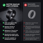 Bague Anti-Stress Homme en Acier Inoxydable