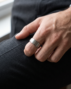 Bague Anti-Stress Homme en Acier Inoxydable